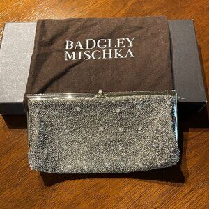 Badgely Mischka Silver Evening Purse (Clutch)